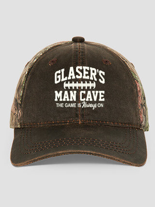 Football Man Cave : Embroidered 2-Tone Camo Hats
