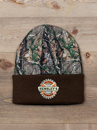 Garage : Embroidered 2-Tone Camo Cuffed Beanie