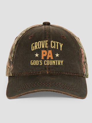 God's Country : Embroidered 2-Tone Camo Hats