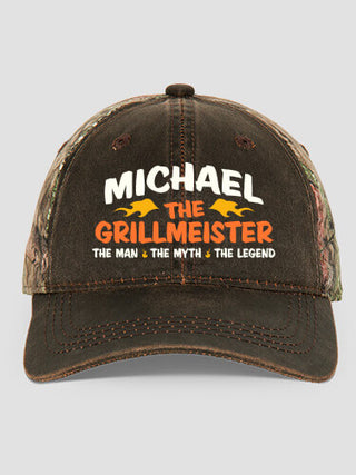 Grillmeister : Embroidered 2-Tone Camo Hats
