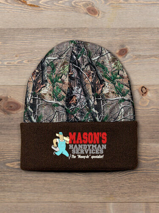 Handyman : Embroidered 2-Tone Camo Cuffed Beanie