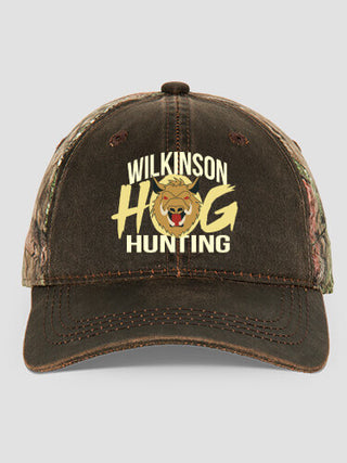 Hog Hunting : Embroidered 2-Tone Camo Hats