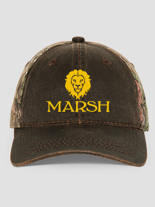 Lion : Embroidered 2-Tone Camo Hats