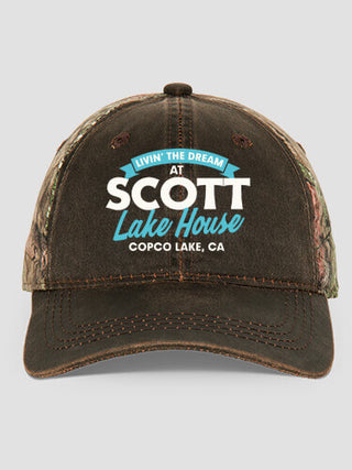 Livin' The Dream Lake House : Embroidered 2-Tone Camo Hats