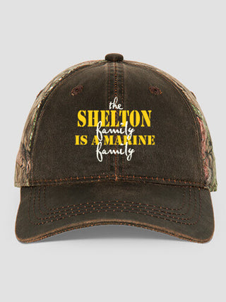 Marine Family : Embroidered 2-Tone Camo Hats