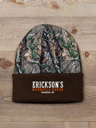 Motorcycle Service BP : Embroidered 2-Tone Camo Cuffed Beanie