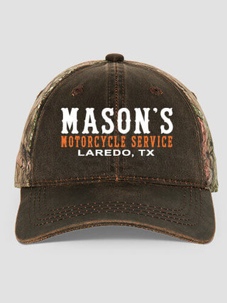 Motorcycle Service : Embroidered 2-Tone Camo Hats