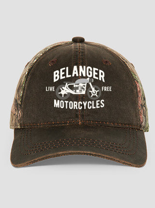 Motorcycles : Embroidered 2-Tone Camo Hats
