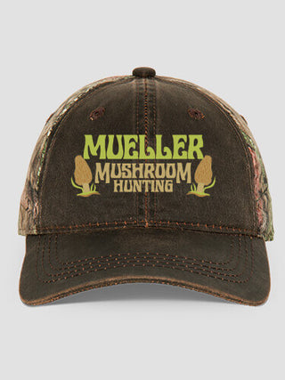 Mushroom Hunting : Embroidered 2-Tone Camo Hats