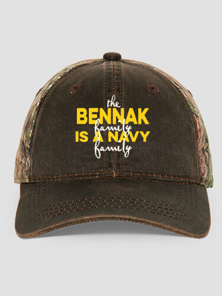 Navy Family : Embroidered 2-Tone Camo Hats