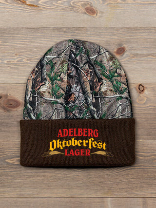Oktoberfest Lager : Embroidered 2-Tone Camo Cuffed Beanie