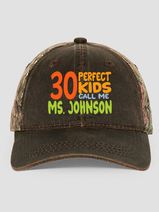 Perfect Kids : Embroidered 2-Tone Camo Hats