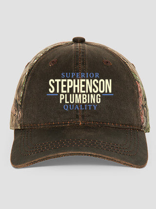 Plumbing : Embroidered 2-Tone Camo Hats