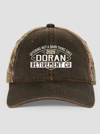 Retirement Company : Embroidered 2-Tone Camo Hats