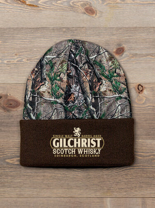 Scotch Whisky : Embroidered 2-Tone Camo Cuffed Beanie