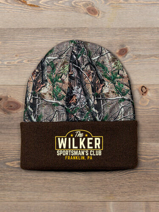 Sportsman's Club : Embroidered 2-Tone Camo Cuffed Beanie