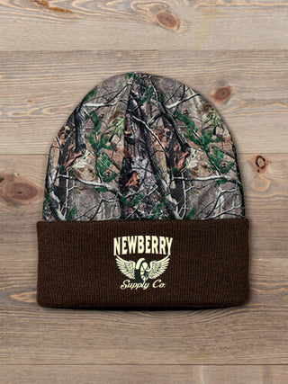 Supply Company : Embroidered 2-Tone Camo Cuffed Beanie