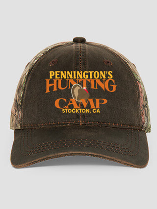 Turkey Hunting Camp : Embroidered 2-Tone Camo Hats