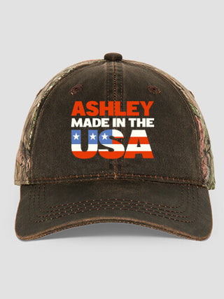 USA Family : Embroidered 2-Tone Camo Hats
