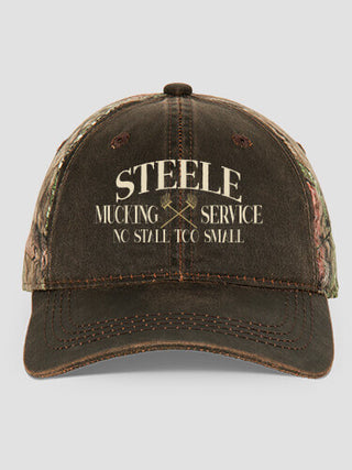 Vintage Mucking Service : Embroidered 2-Tone Camo Hats