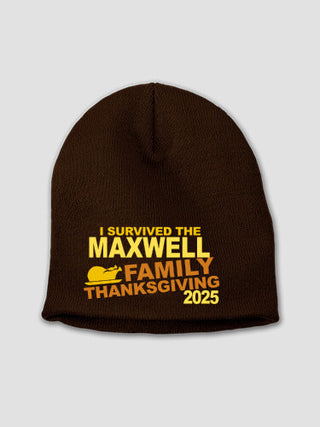 I Survived Thanksgiving : Embroidered Beanies