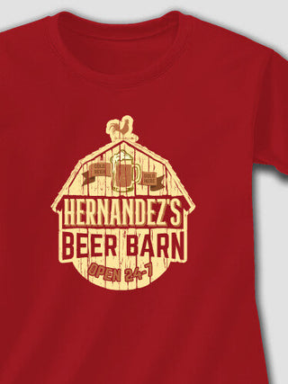 Beer Barn : Adult Ladies Fitted T-Shirt