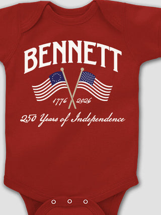 Celebrating 250 Years : Printed Baby Bodysuits