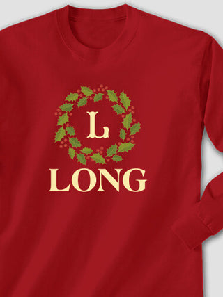 Christmas Monogram : Printed Long Sleeves