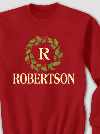 Christmas Monogram : Printed Sweatshirts