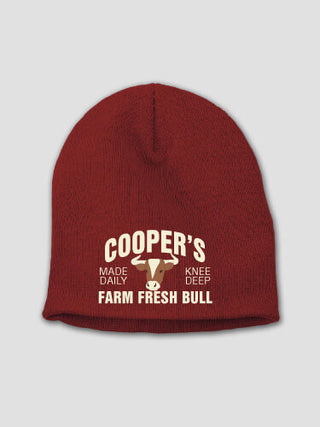Farm Fresh Bull : Embroidered Beanies