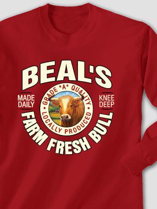 Farm Fresh Bull : Printed Long Sleeves