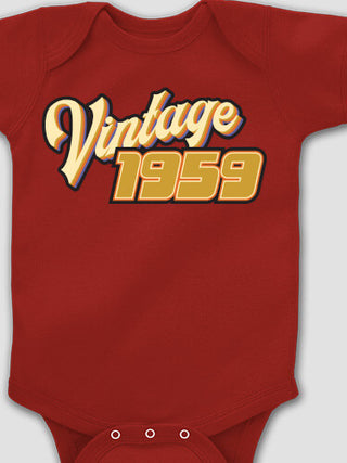 Vintage : Printed Baby Bodysuits