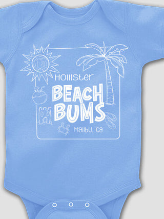 Beach Bums : Printed Baby Bodysuits