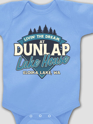 Livin' The Dream Lake House : Printed Baby Bodysuits