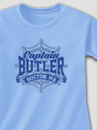 Vintage Captain : Adult Ladies Fitted T-Shirt