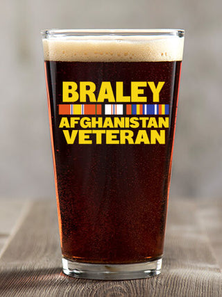 Afghanistan Veteran : Pint Glasses - Color Printed