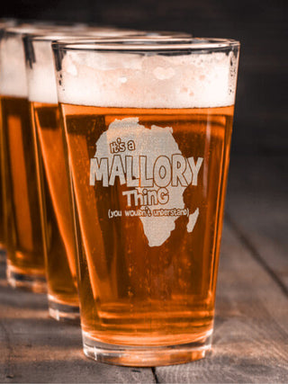 African American Thing : Pint Glasses - Engraved