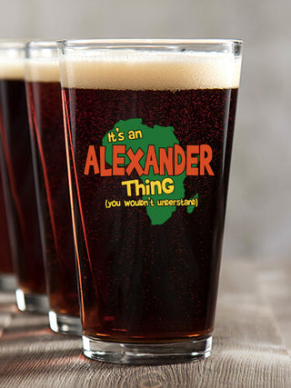 African American Thing : Pint Glasses - Color Printed