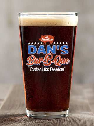 All American BBQ : Pint Glasses - Color Printed