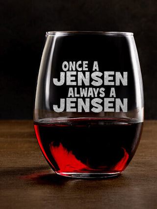 Always : Stemless Wine Glasses - Engraved