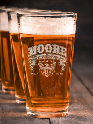 American Original : Pint Glasses - Engraved