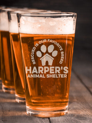 Animal Shelter : Pint Glasses - Engraved