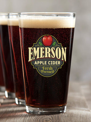 Apple Cider : Pint Glasses - Color Printed