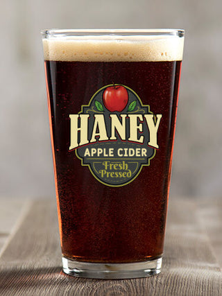 Apple Cider : Pint Glasses - Color Printed
