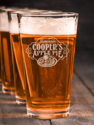 Apple Pie : Pint Glasses - Engraved