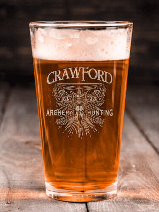 Archery Hunting : Pint Glasses - Engraved