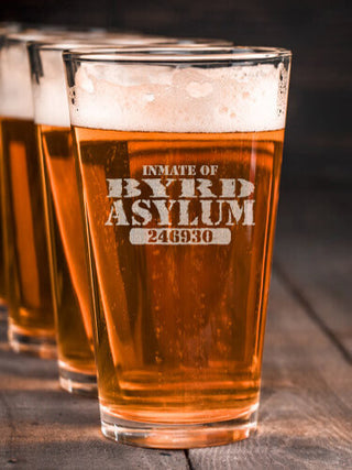 Asylum : Pint Glasses - Engraved