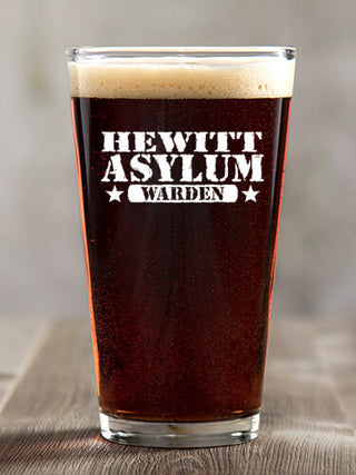 Asylum Warden : Pint Glasses - Color Printed