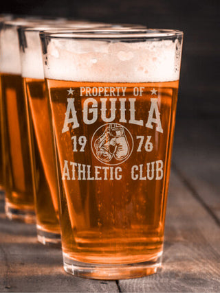 Athletic Club : Pint Glasses - Engraved