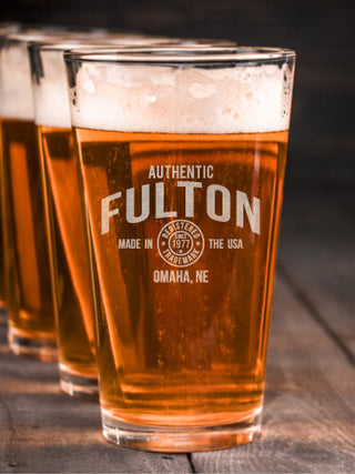 Authentic Brand : Pint Glasses - Engraved